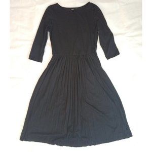 Asos 3/4 sleeve black dress with pleats Sz. M 8